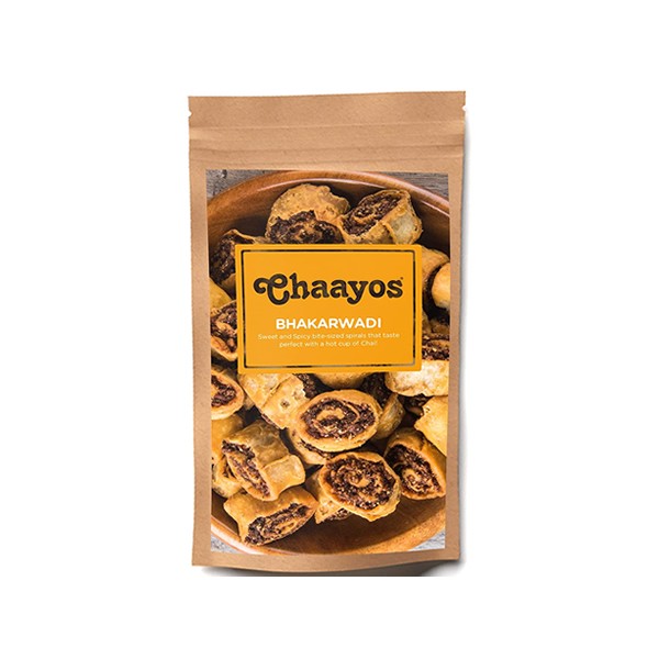 Chaayos Bhakarwadi (150g Pack) | Chai Time Snack | Ready to Eat Bhakarwadi Snacks | Mini Bhakarwadi | Indian Namkeen Nashta | Authentic Regional Preparation | Traditional Indian Snacks | Party Snacks