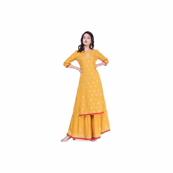 Women's Rayon Kurta Palazzo Set