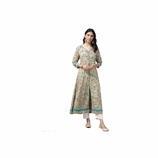 Women's Rayon Floral Printed Anarkali Kurta for Women