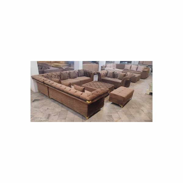 Velvet 5 Seater Sofa Set