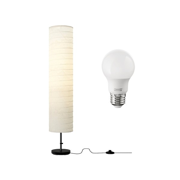 Ikea HOLMO Lamp and E27 Light Bulb