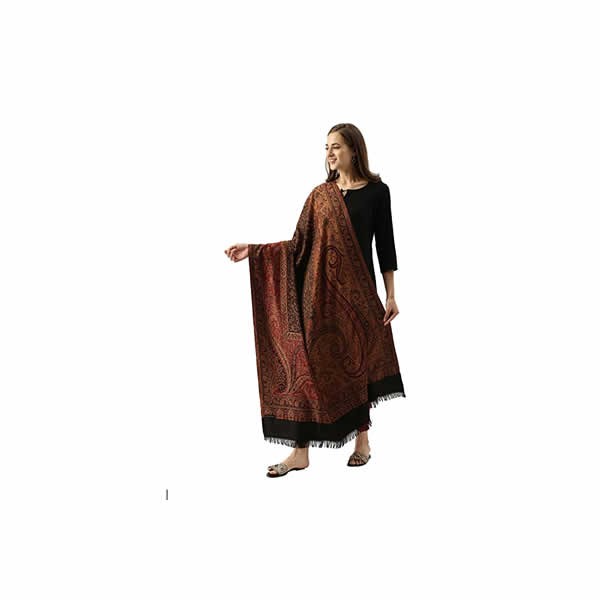 Womens Kashmiri Jamawar Antique Mughal Shawl, Jacquard Shawls, Stoles, Wraps