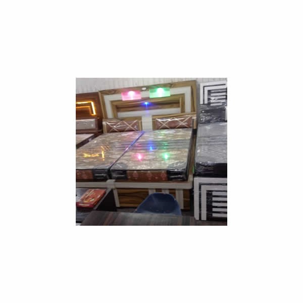 Wooden Decorative LED Double Bed