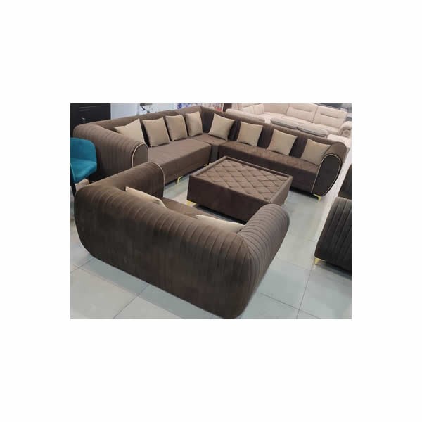 L Leather Corner Sofa Set, For Home, Seating Capacity: 8 Person