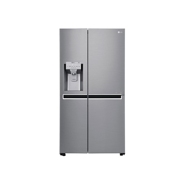 LG 668 L Inverter Linear Frost Free Side-by-Side Refrigerator (GC-L247CLAV, Platinum Silver, With Water & Ice Dispenser, Hygiene Fresh) L.G